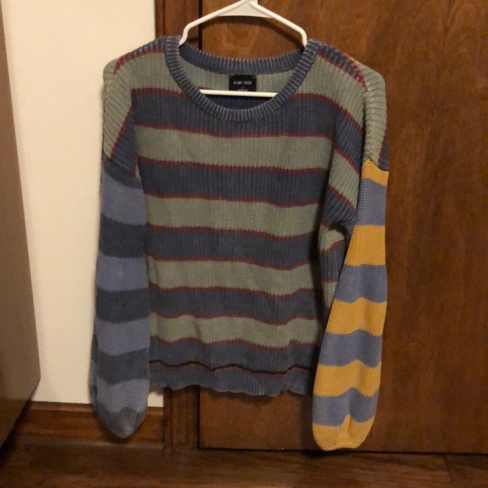 Edgy stripe sweater
